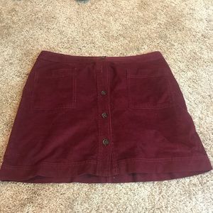 Corduroy maroon skirt